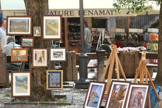 Kunst - Italiaanse markt van Bardolino