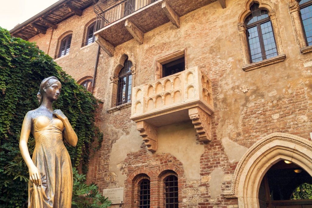 Foto van huis van Romeo en Julia in Verona